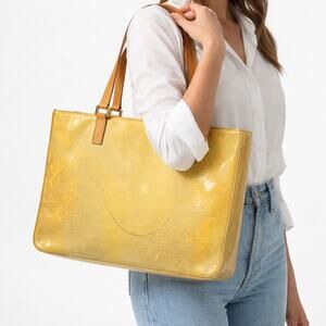 Louis Vuitton Monogram Vernis Columbus Tote Shoulder Bag Patent Leather Designer